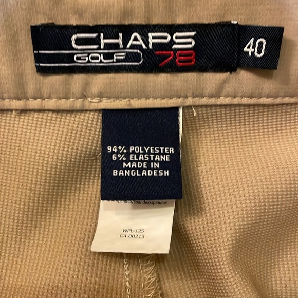 Chaps Golf 78 Men’s 40 Tan Stretch Shorts - Picture 6 of 8